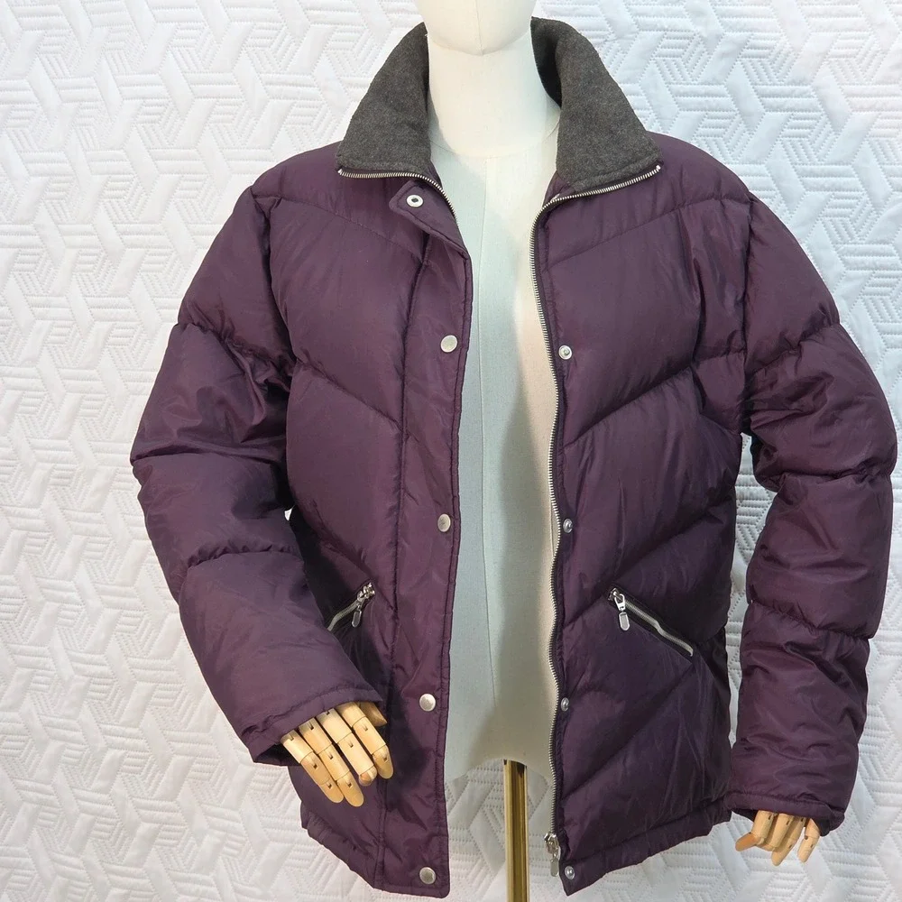 Colebrook & Co Puffer Coat Womens Purple Quilted‎ Duck Down fill Warm Outdoors M - Picture 9 of 15